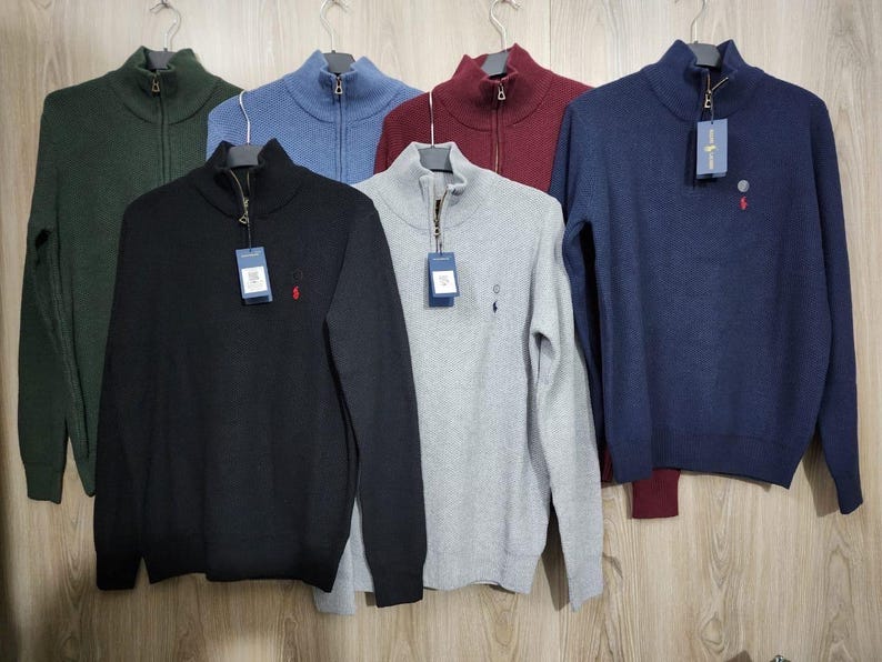 Men’s Ralph Lauren Zip Neck jumper custom fits