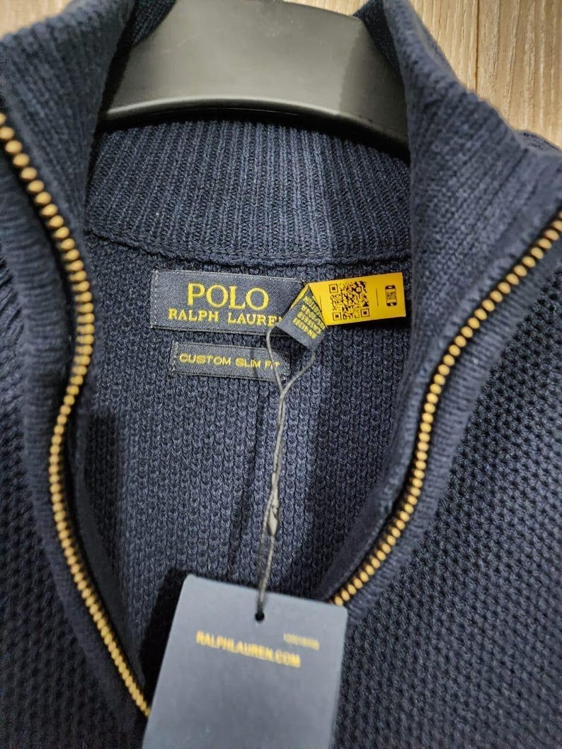 Men’s Ralph Lauren Zip Neck jumper custom fits