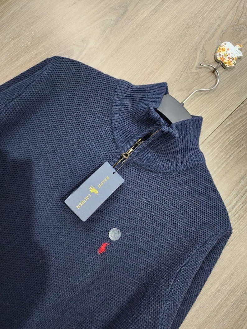 Men’s Ralph Lauren Zip Neck jumper custom fits
