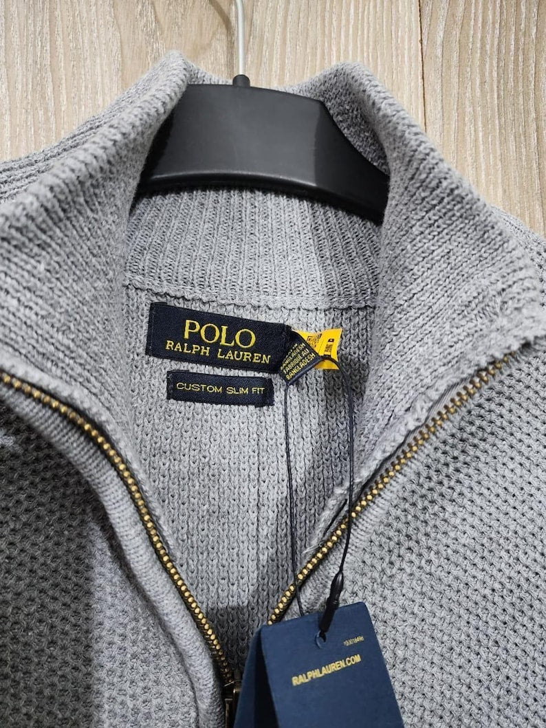 Men’s Ralph Lauren Zip Neck jumper custom fits