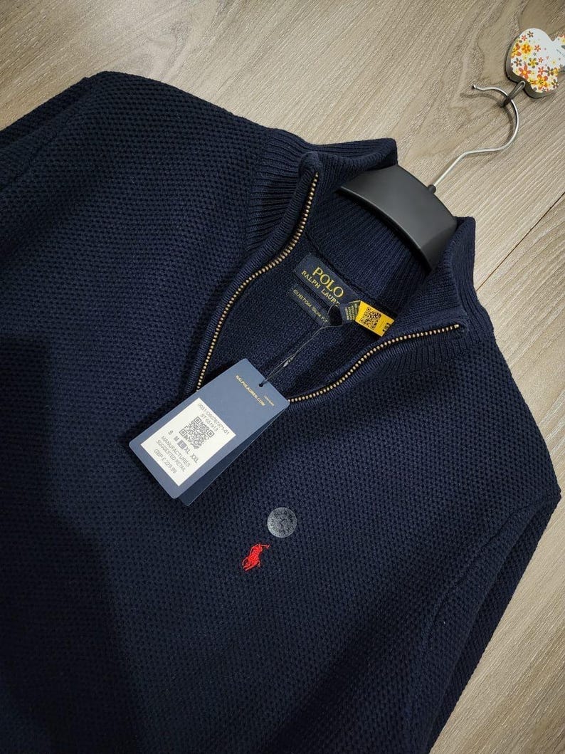 Men’s Ralph Lauren Zip Neck jumper custom fits